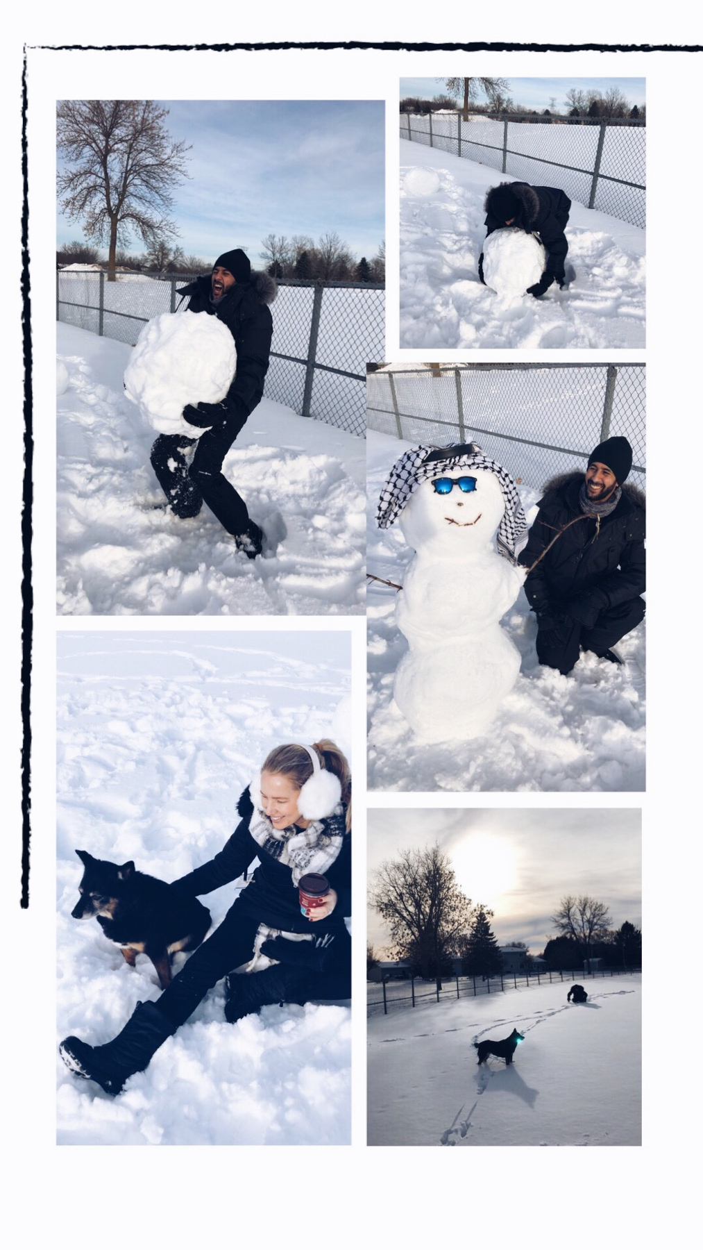 Snowman in Minnesota Winter